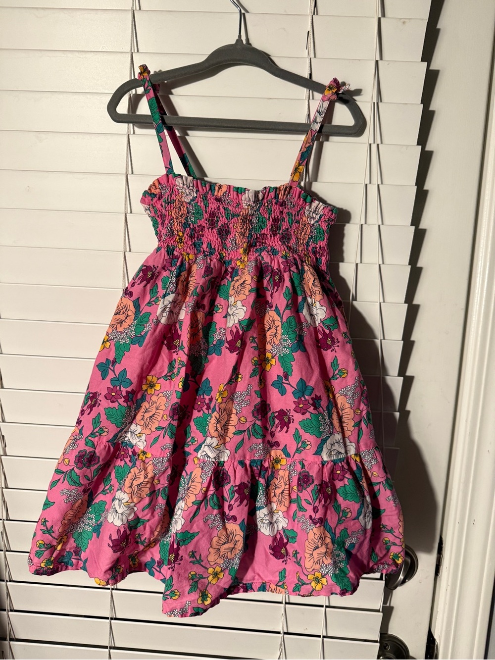 Janie and Jack Pink Floral Smocked Sundress